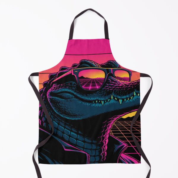 Item preview, Rad Aussie Salty – Retro Synthwave Crocodile designed and sold by Mavila Forge.