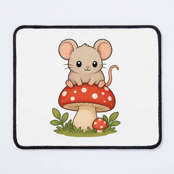 Item preview, Cute Mouse on a Mushroom Sticker designed and sold by PawsGiggles.