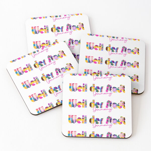 Item preview, Weil der Stadt, Germany, Vibrant Abstract City Typography Art designed and sold by Wanderful-roads.