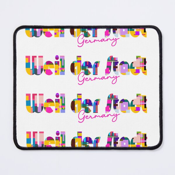 Item preview, Weil der Stadt, Germany, Vibrant Abstract City Typography Art designed and sold by Wanderful-roads.