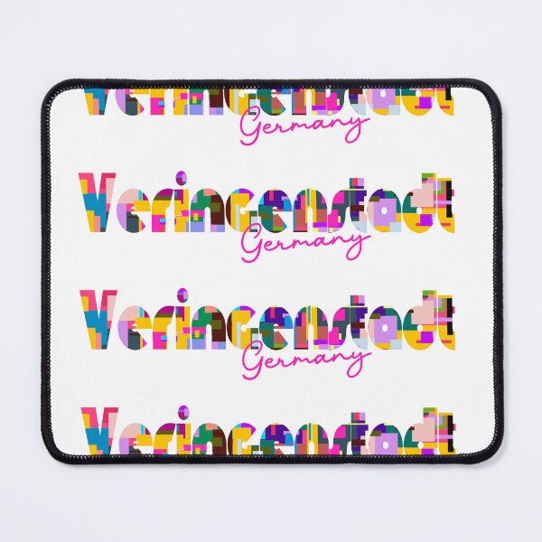 Item preview, Veringenstadt, Germany, Vibrant Abstract City Typography Art designed and sold by Wanderful-roads.