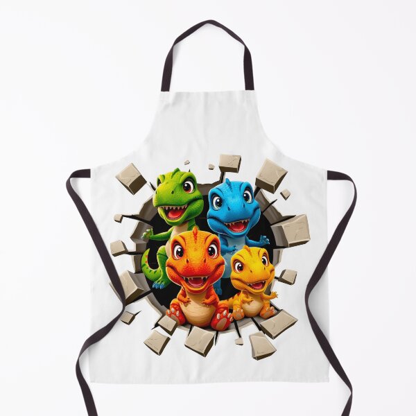 Item preview, Cute Baby T-Rex Squad Breaking Through Wall, 3D Kawaii Dinosaur Cartoon, Colorful Jurassic Dino Friends, Funny Kids Graphic designed and sold by PrintelloTH.