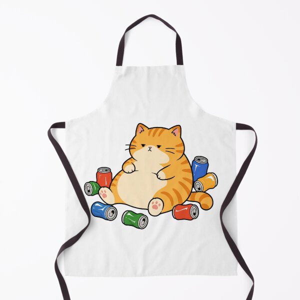 Item preview, Lazy Soda Cat Funny Chubby Orange Cat Drinking Soda Cartoon Design designed and sold by MonkiFlipp.