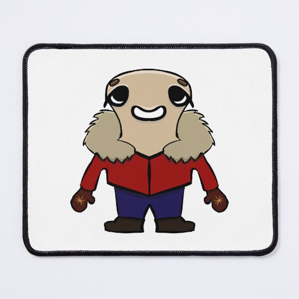 Item preview, Cute Winter Character with Fur Coat – Kawaii Cartoon Sticker Art designed and sold by davidmalec.