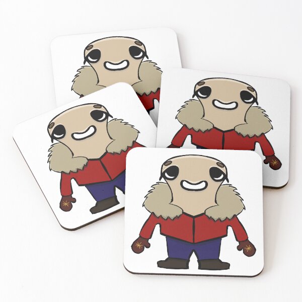 Item preview, Cute Winter Character with Fur Coat – Kawaii Cartoon Sticker Art designed and sold by davidmalec.