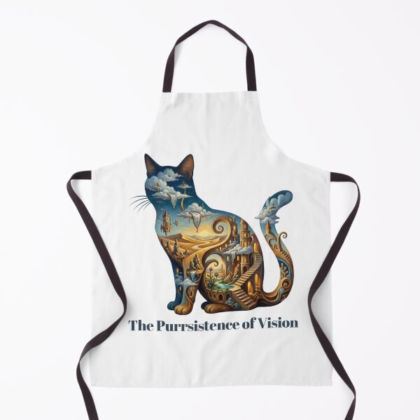 Item preview, The Purrsistence of Vision – Surreal Time Cat designed and sold by RunningWhiskers.