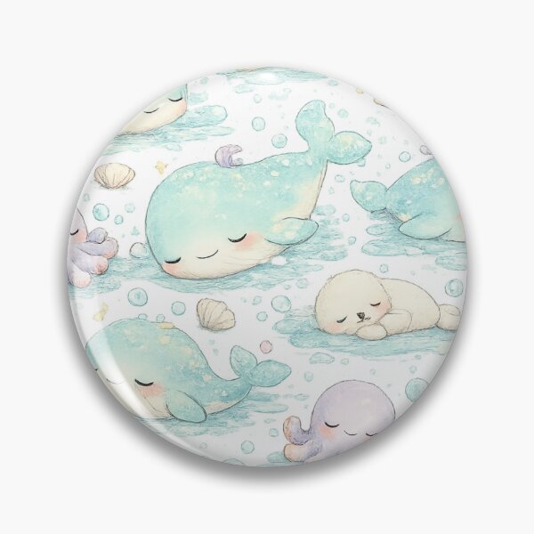Item preview, Cute Whale Seal Octopus Watercolor designed and sold by kyrasolis.