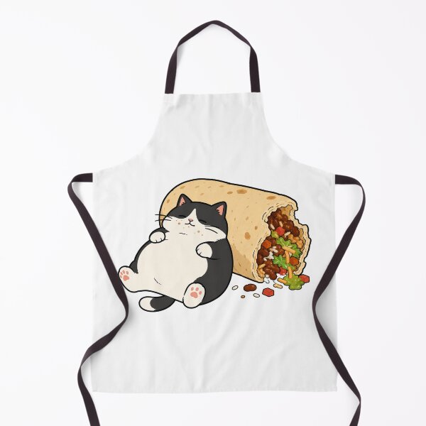 Item preview, Cute Burrito Cat Funny Chubby Tuxedo Cat Food Lover Cartoon Design designed and sold by MonkiFlipp.