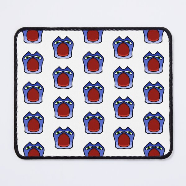 Item preview, Cute Blue Monster with Big Open Mouth – Kawaii Sticker Art designed and sold by davidmalec.
