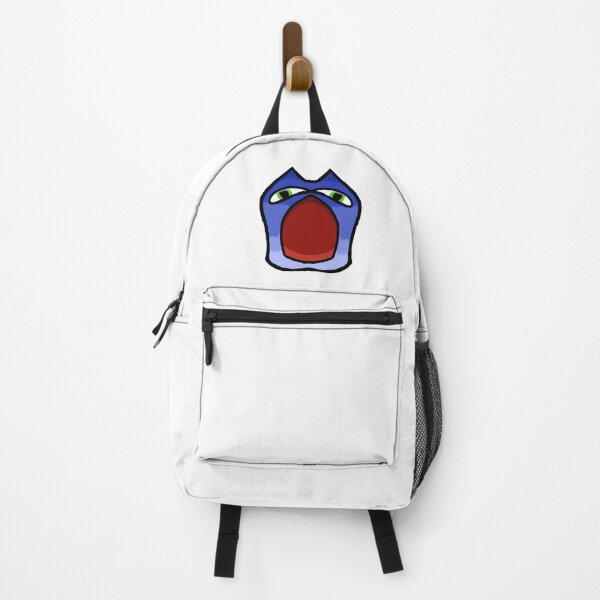 Item preview, Cute Blue Monster with Big Open Mouth – Kawaii Sticker Art designed and sold by davidmalec.