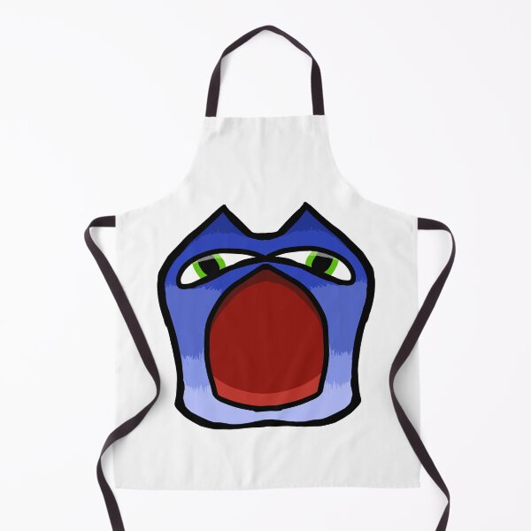 Item preview, Cute Blue Monster with Big Open Mouth – Kawaii Sticker Art designed and sold by davidmalec.
