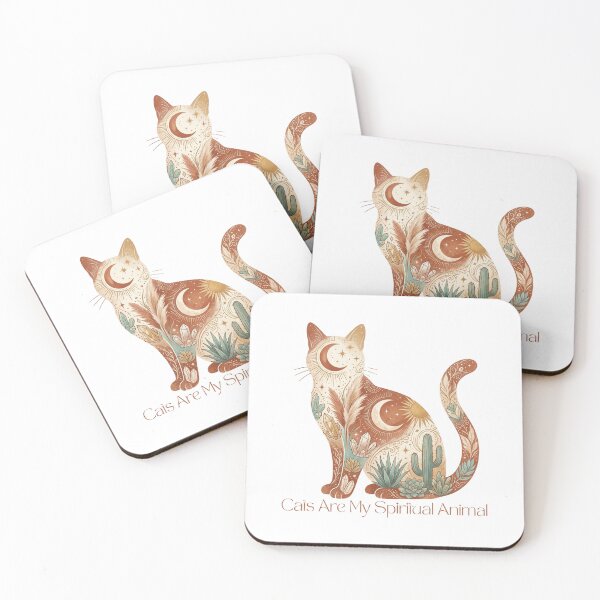 Item preview, Cats Are My Spirit Animal – Boho Cat designed and sold by RunningWhiskers.