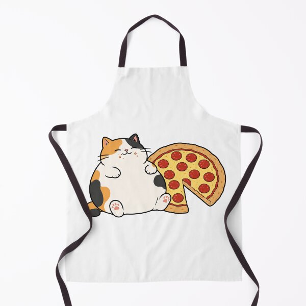 Item preview, Cute Pizza Cat Funny Chubby Calico Cat Pizza Lover Cartoon Design designed and sold by MonkiFlipp.