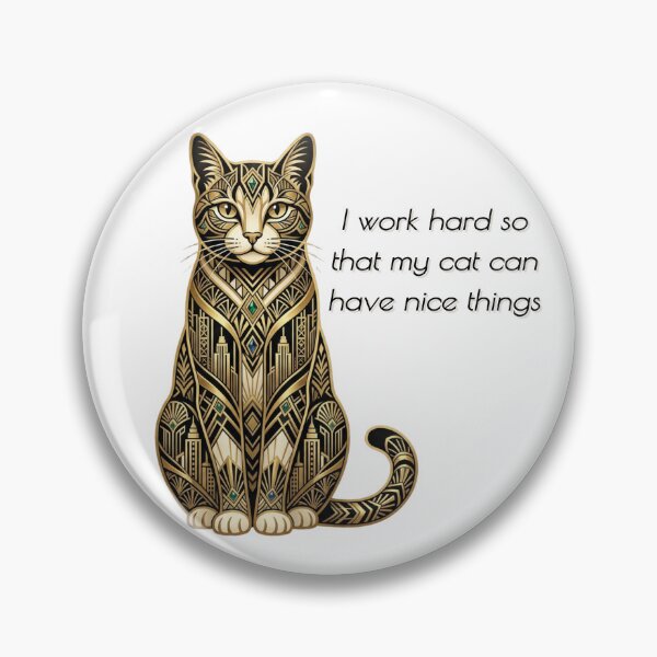 Item preview, Luxury Cat - Art Deco Edition designed and sold by RunningWhiskers.
