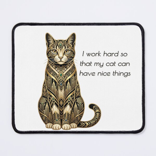 Item preview, Luxury Cat - Art Deco Edition designed and sold by RunningWhiskers.