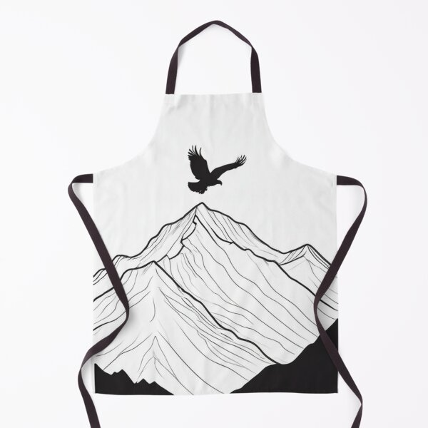 Item preview, Art - Stylized Mountain and Eagle Landscape, Modern Graphic Aesthetic designed and sold by World-Pets.