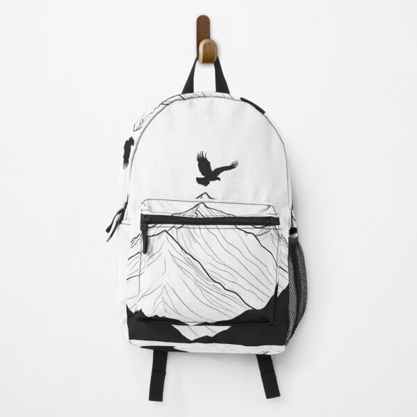 Item preview, Art - Stylized Mountain and Eagle Landscape, Modern Graphic Aesthetic designed and sold by World-Pets.