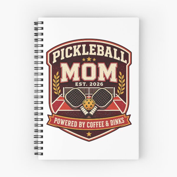 Item preview, Pickleball Mom Powered by Coffee and Dinks Vintage Badge Design designed and sold by Soft Panic Studio.