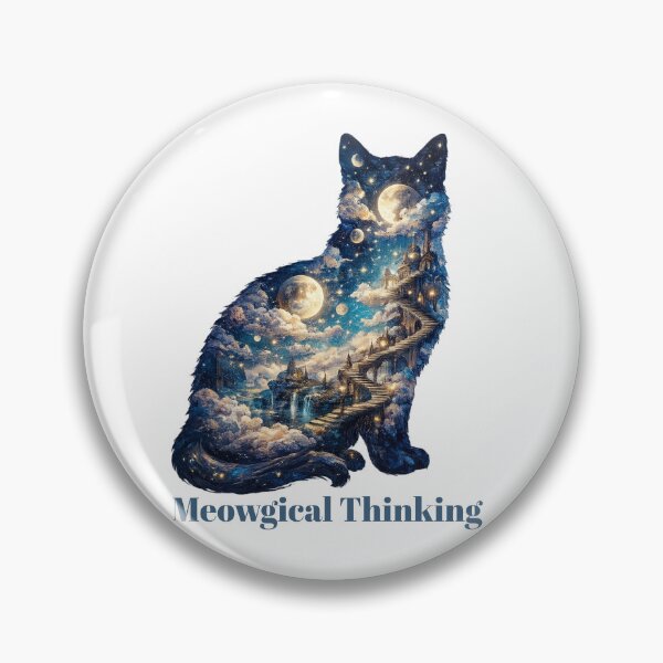 Item preview, Meowgical Thinking – Surrealist Cat designed and sold by RunningWhiskers.