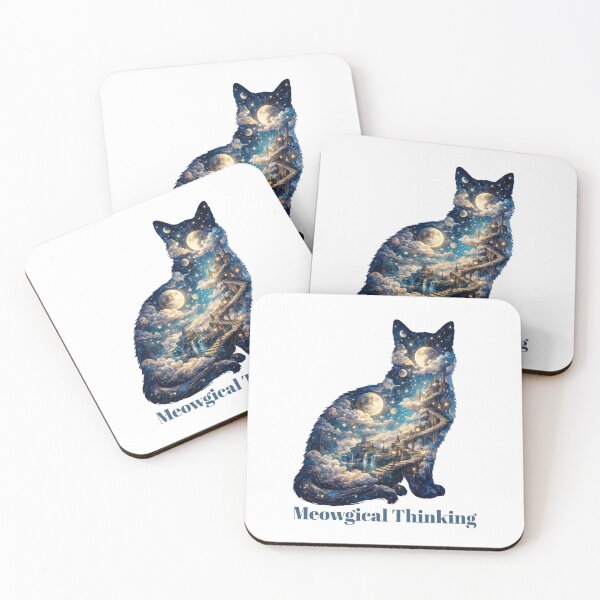 Item preview, Meowgical Thinking – Surrealist Cat designed and sold by RunningWhiskers.