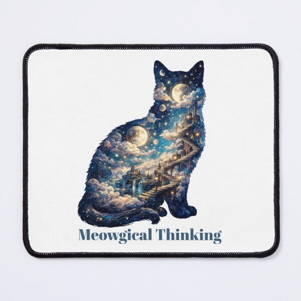 Item preview, Meowgical Thinking – Surrealist Cat designed and sold by RunningWhiskers.
