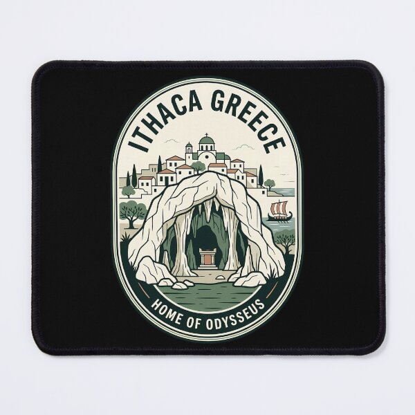 Item preview, Ithaca Greece Home of Odysseus Vintage Travel Emblem designed and sold by k3rstman1.