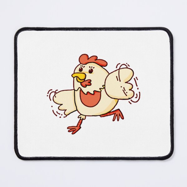 Item preview, Running Chicken Funny Fluffy Hen Chasing Cartoon designed and sold by Demodomodo.