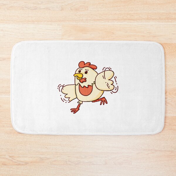 Item preview, Running Chicken Funny Fluffy Hen Chasing Cartoon designed and sold by Demodomodo.