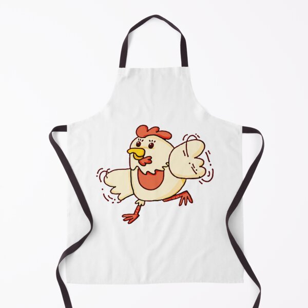 Item preview, Running Chicken Funny Fluffy Hen Chasing Cartoon designed and sold by Demodomodo.