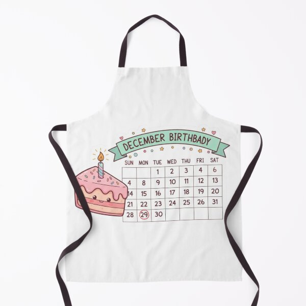 Item preview, December 29th Birthday Cake Calendar Slice designed and sold by EchoPrint Co..