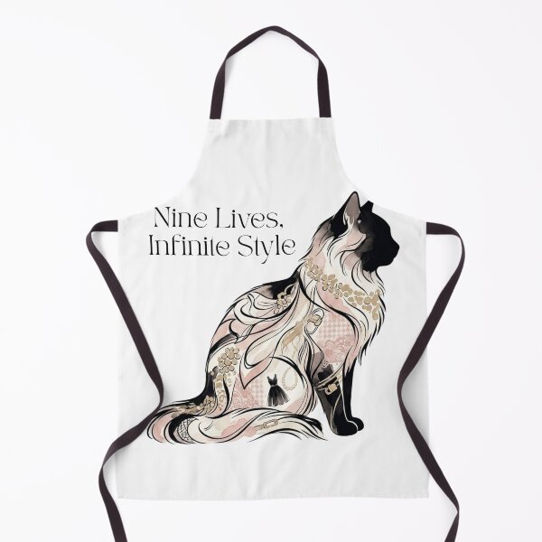 Item preview, Nine Lives, Infinite Style – Fashion Illustration Cat designed and sold by RunningWhiskers.