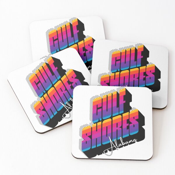 Item preview, Gulf Shores Alabama Retro 80s Sunset Typography Design designed and sold by DonnaRaine.