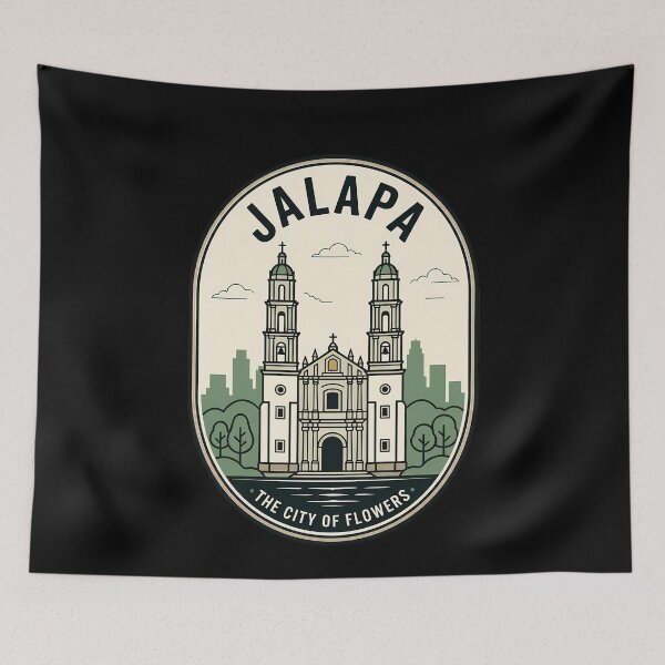 Aperçu de l'œuvre Emblème de voyage vintage de Jalapa, la ville des fleurs créée et vendue par k3rstman1.