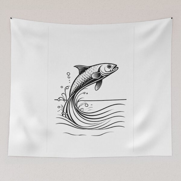 Item preview, Art - Fish Illustration, Japanese Woodblock Print Style designed and sold by World-Pets.
