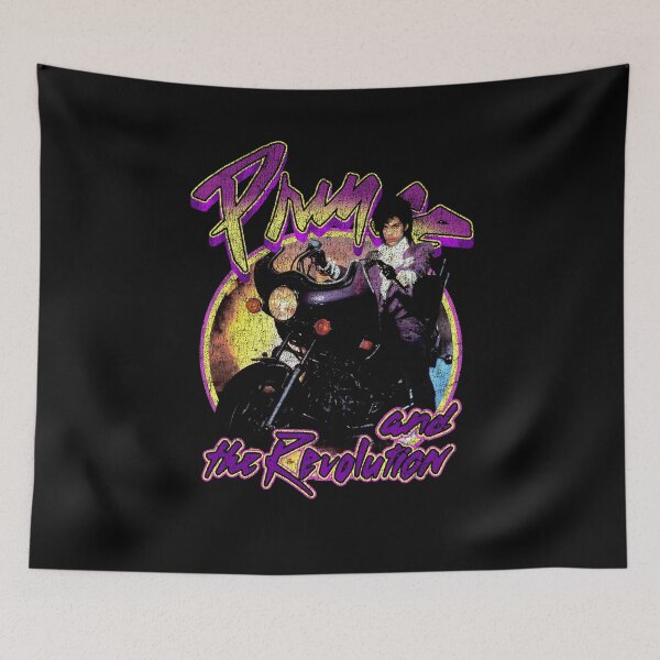 Item preview, Man Riding Motocycle Psychedelic Band designed and sold by GlamRetro.