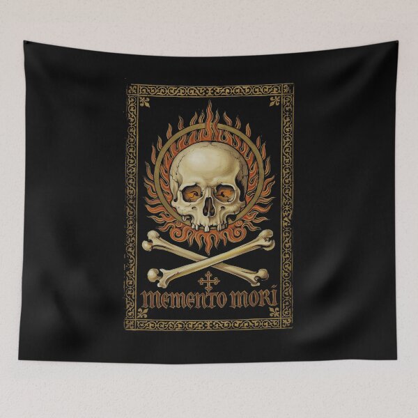 Item preview, Memento Mori Burning Skull designed and sold by darudcraft.