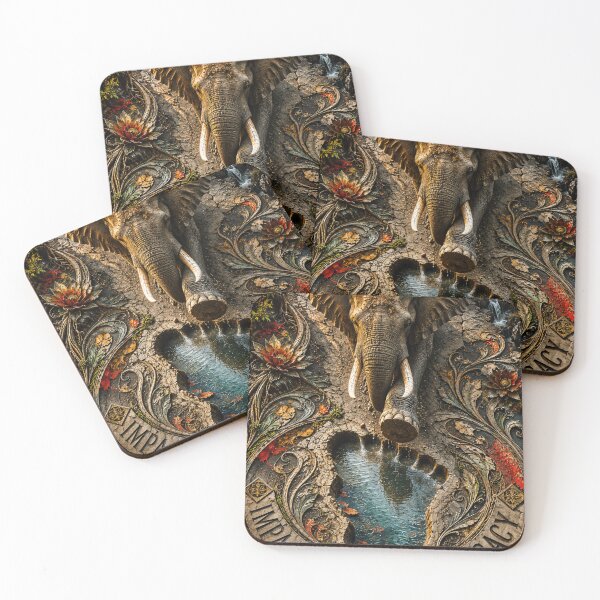 Item preview, Sovereign Operator Impact Becomes Legacy Elephant Stone Relief Office Wall Art designed and sold by SavannaStrikes.