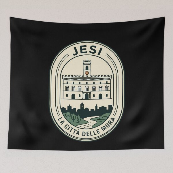 Item preview, Jesi Italy City of Walls Vintage Travel Emblem designed and sold by k3rstman1.