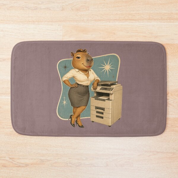 Item preview, Retro Office Capybara Cute Corporate Coworker designed and sold by byaga.