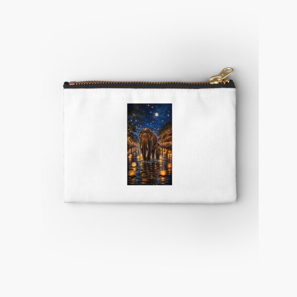 Item preview, The Elephant and the Lantern River Emotional Fantasy Art designed and sold by TaiwoDesigns.