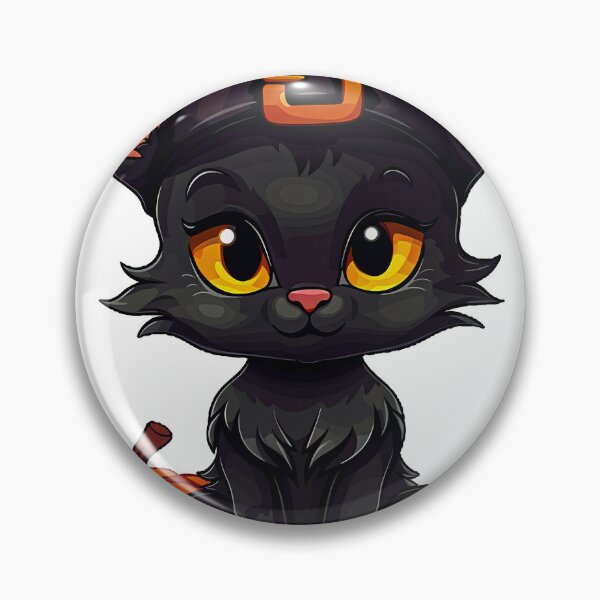 Item preview, Cute Halloween Black Cat with Witch Hat and Pumpkin designed and sold by Antony004.