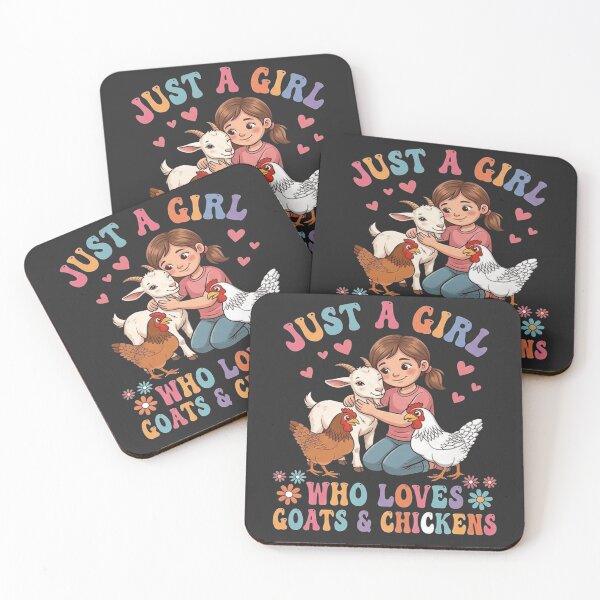 Item preview, just a Girl who Loves Goats and Chickens Funny humor designed and sold by kotastiart.