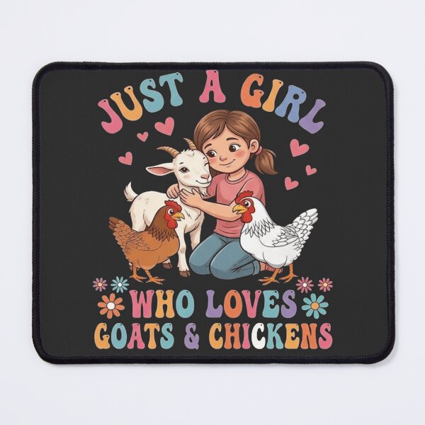 Item preview, just a Girl who Loves Goats and Chickens Funny humor designed and sold by kotastiart.