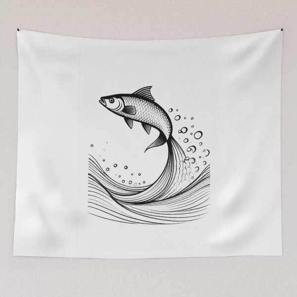 Item preview, Art - Fish Illustration, Streamlined Graphic Dynamism designed and sold by World-Pets.