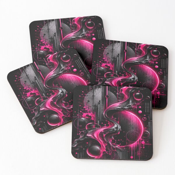 Item preview, Neon Eclipse - Abstract Cosmic Energy designed and sold by Personiq Kaleido.