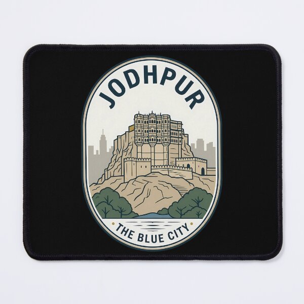 Item preview, Jodhpur India Mehrangarh Fort Vintage Travel Emblem designed and sold by k3rstman1.