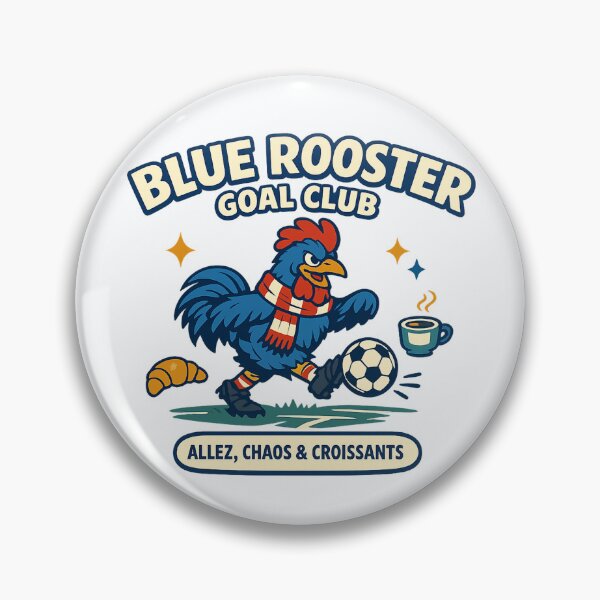 Item preview, Blue Rooster Goal Club Funny French Soccer Fan Shirt designed and sold by Concrete Coffee Studio.