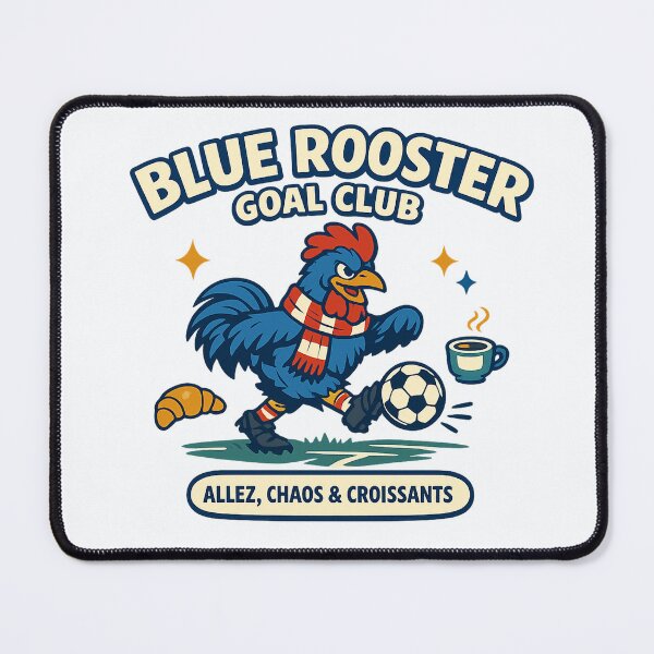Item preview, Blue Rooster Goal Club Funny French Soccer Fan Shirt designed and sold by Concrete Coffee Studio.