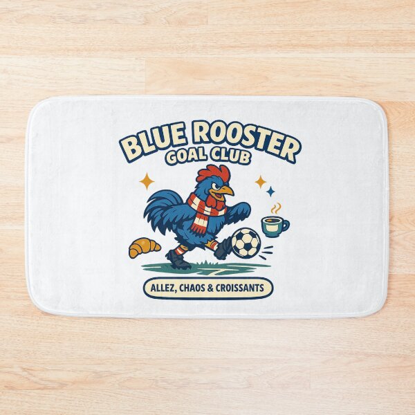 Item preview, Blue Rooster Goal Club Funny French Soccer Fan Shirt designed and sold by Concrete Coffee Studio.