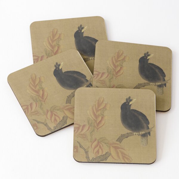 Item preview, a black bird on autumn branch  designed and sold by Paper & Pine .
